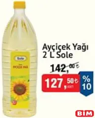 SOLE AYÇİÇEK YAĞI 2 L SOLE AYÇİÇEK YAĞI 2 L